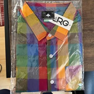 LRG (Lifted Research Group) Medium Button Up Shirt, multicolor, new, unopened